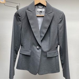 Tahari Levine grey structured blazer/suit jacket